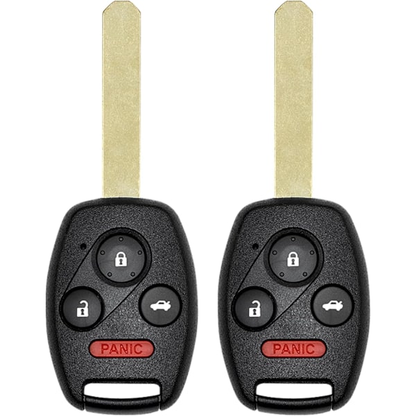 Nyckelbricka Ersättning för 2006-2013 Honda Civic EX Si Hybrid Bil Nyckellös Fjärrkontroll, N5F-S0084A N5F-A05TAA, 4 Knappar, 2st Svart Svart