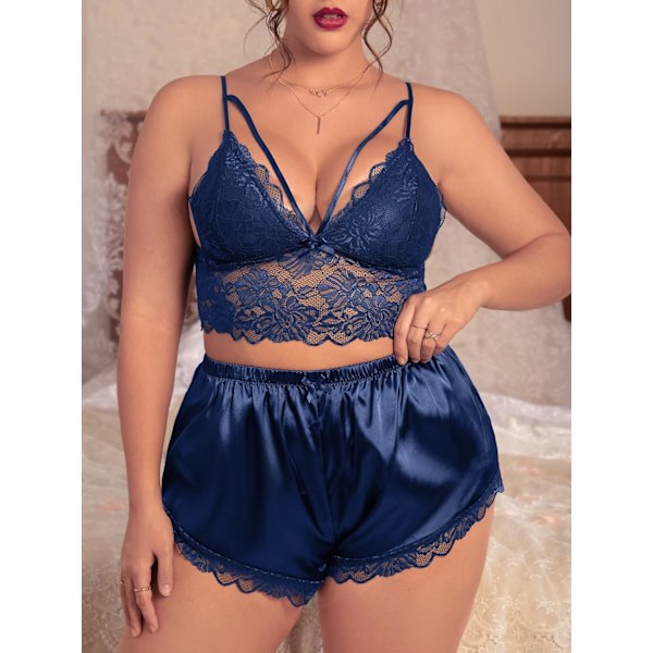 2025 Senaste Modellen Dam Plus Size Sexiga Underkläder Jordgubbsnät BH och Trosa Alla Hjärtans Dag Present Underkläder för Kvinnor
