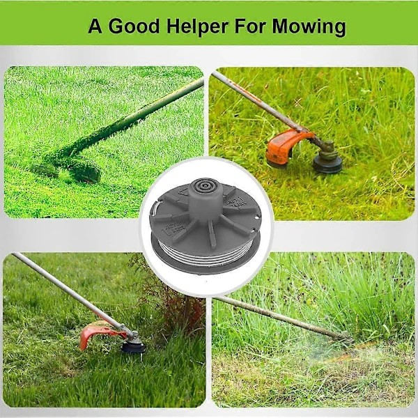 Trimmertrådspole, 3 spoler for Turbo gresstrimmer 5307-20 Tråd 6m Gresstrimmer erstatningsspole for Gardena