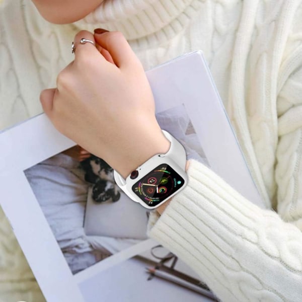för Apple Watch Case 44mm Series 6/5/4/SE Soft 4- white 44mm