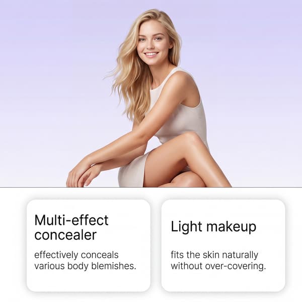 Kroppstatoveringsconcealer (lys hudtone) - Multifunksjonell, lett, langvarig, behagelig concealer.