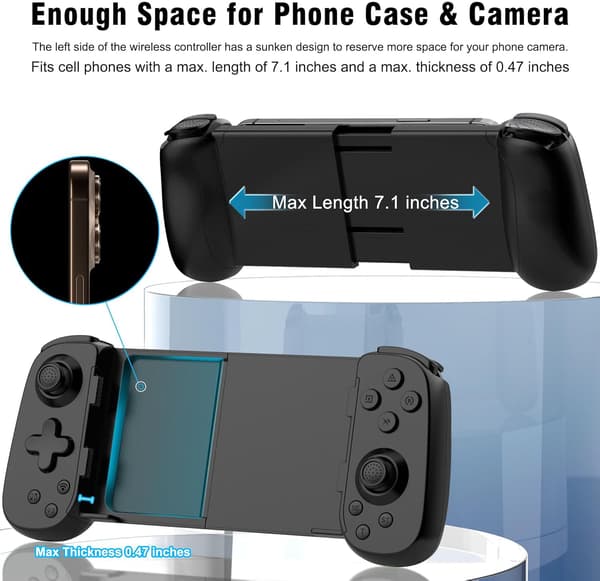 2025 Seneste Model 2 stk. Mobil Gaming Controller til iPhone/Android - Trådløs Controller