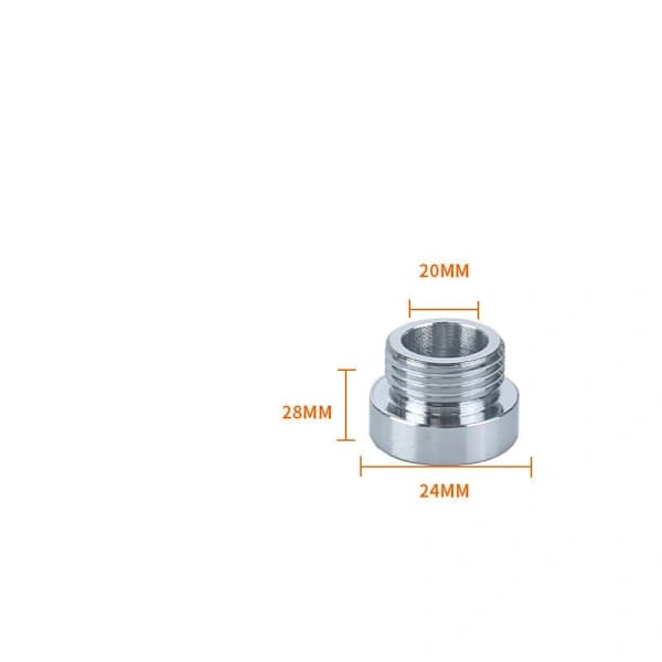 Kromkranadaptere 3/4 x 1/2, reduserende nippelkoblinger for kranadaptere, dusjslanger