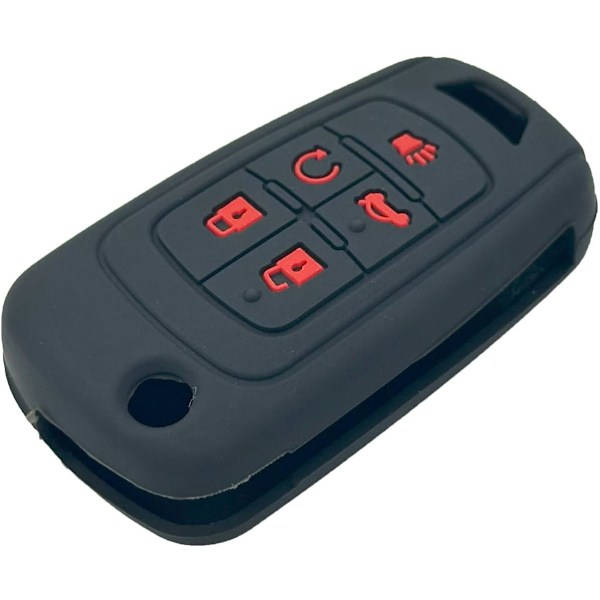 2-pack Mjuka Silikon Nyckellösa Bilnyckel Fob Skyddsfodral för Chevrolet Equinox Camaro Cruze Malibu Sonic Volt Park OHT0