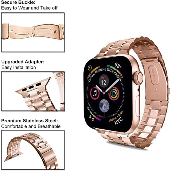 Kompatibel med Apple Watch Band 38mm 40mm 42mm 44mm Rose gold 42mm/44mm/45mm