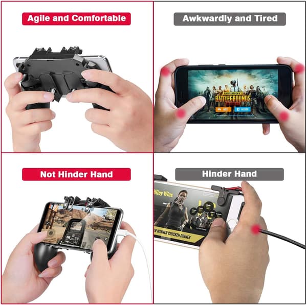 2025 Seneste Model Mobil Spilcontroller til iPhone & Android, Pubg Mobil Controller med Køleventilator, Telefon Triggere til Gaming, Gaming