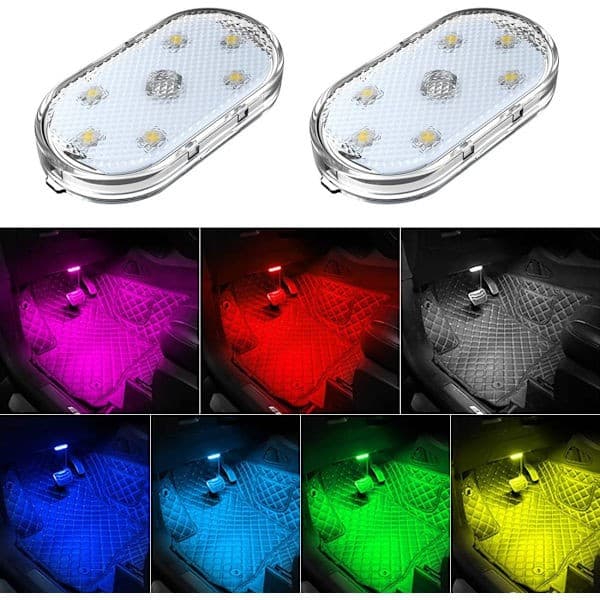 2 ST LED-lamper, 7 LED-lamper, Bilinteriør, USB-lamper, LED-lamper, LED-lamper