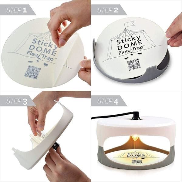4 stk. E12 7W erstatningspærer til Sticky Dome Sticky Flea Trap Killer