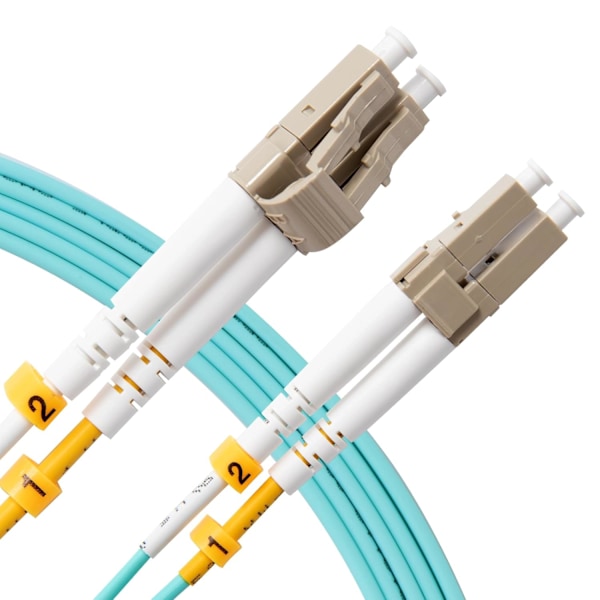 Högkvalitativ, helt ny OM3 LC till LC Fiber Patch-kabel 100ft/30m, 10G/40G 50/125μm Multimode Duplex Fiber Jumper Cord LSZH Aqua f
