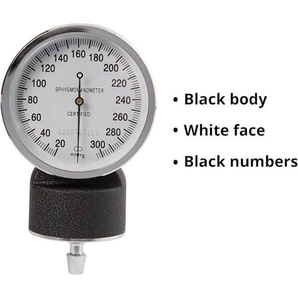 2025 Senaste Modell Blodtrycksmätare för Standard Aneroid Sfygmomanometrar, 300mmHg, No-Pin Stop, 1 Styck