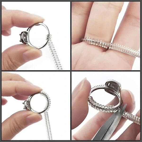 Kuttbare Ringredusere - Reduser Ringstørrelse 8-pakning Transparent