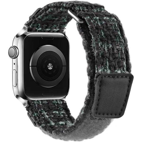 Elegant Tweed Fapic Solo Loop Armband Kompatibel med Apple Watch Band