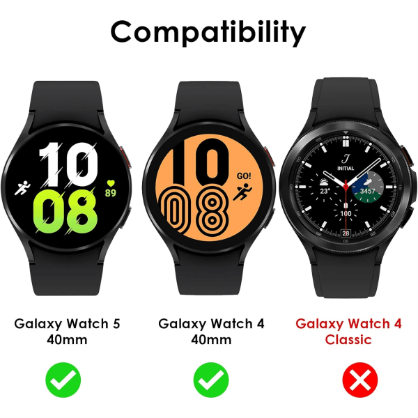 [6+6 𝙋𝙖𝙘𝙠] Galaxy Watch 5/Galaxy Watch 4 skärmskydd och case