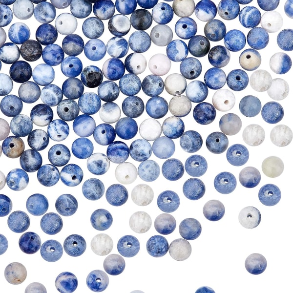 Blå-ven stenpärlor: Sodalit ädelstenar för smyckestillverkning