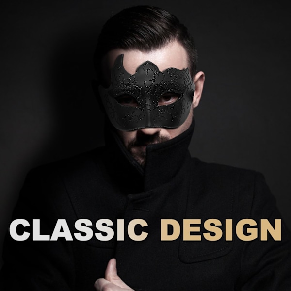 2025 Senaste Modell Par Maskeradmask för Kvinnor Män Glänsande Venetiansk Mask Halloweenmask för Fest Bal Kostym Spetsmasker