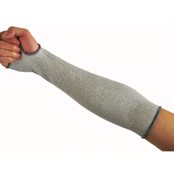 2025 Senaste Modell & F 58122XL CUTShield 14 tum långa ärmar med tumhål, skärskyddsnivå 5, skärsäkra ärmar (bredare armbredd jämfört med Large), grå, extra stor, 1 st
