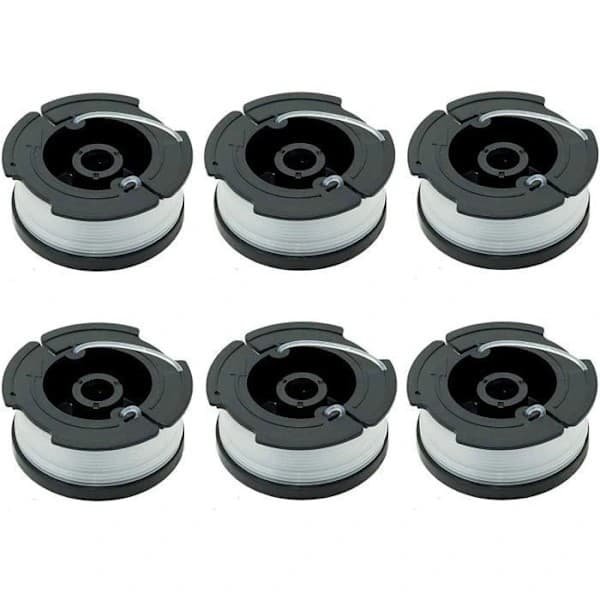 Nylonsvansar - Black & Decker - A6481 A6485 - 6-pack - 10 meter - Ersättningssvansar för trimmer