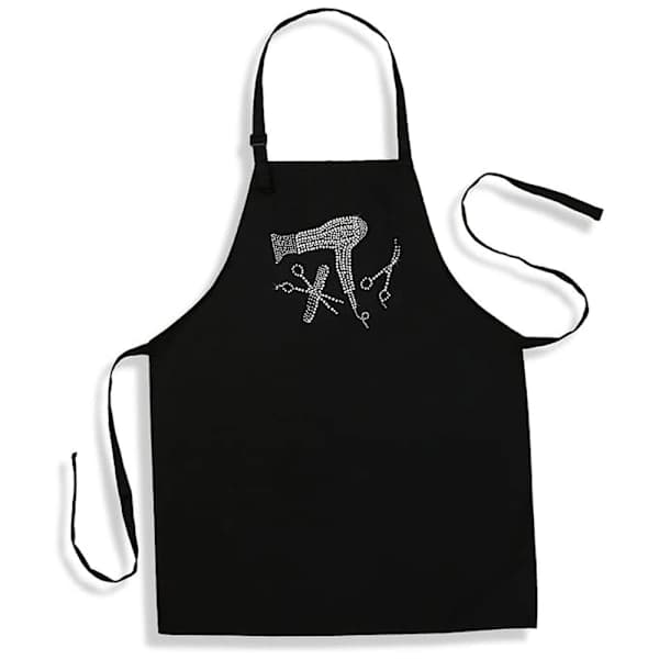 Barberforklæde - Uniformsstof Halter Sort