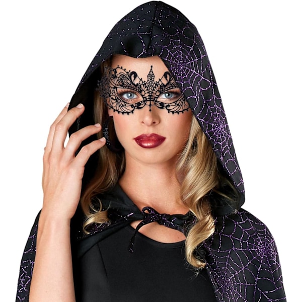 2025 Senaste Modell Set med 2 Kvinnors Maskeradmask Spets Ögonmask för Bal, Halloween Karneval och Venetiansk Maskerad Svart