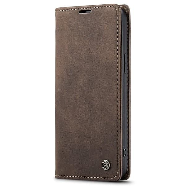 CASEME iPhone 15 Plånboksfodral - Mörkbrun Kaffe
