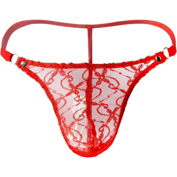2025 Senaste Modell Påse Kalsonger G-string T-rygg Underkläder Herr Spets Tanga Trosor Mesh Plus Storlek Underkläder S-3XL