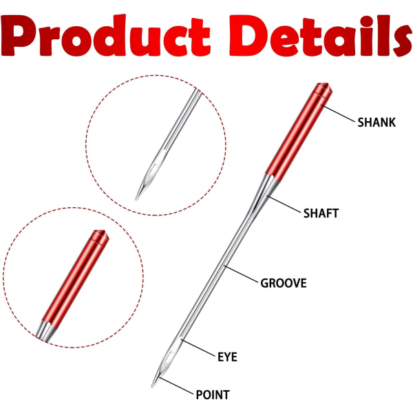 Symaskinsnålar (30 stycken) - Universal nålar med vanlig spets