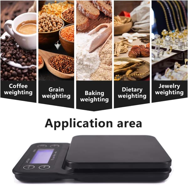 2025 Senaste Modell Digital Kaffevåg med Timer för Hällkaffe och Droppkaffe Blå LED