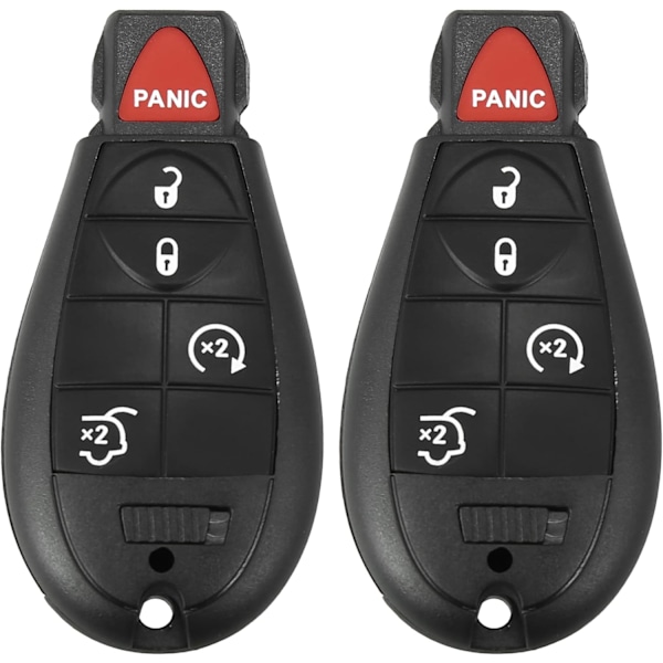 2st 433Mhz Nyckellös Fjärrkontroll Bilnyckel för Jeep Grand Cherokee 2008-2010 för Commander 2008 2009 2010 5 Knappar med Dörrnyckel