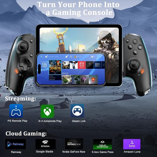 2025 Seneste Model Telefon Spilcontroller til Android & iPhone 15/16 Serien Hall Effect Joystick & Plug & Play USB-C Controller, Ingen Forsinkelse Præc