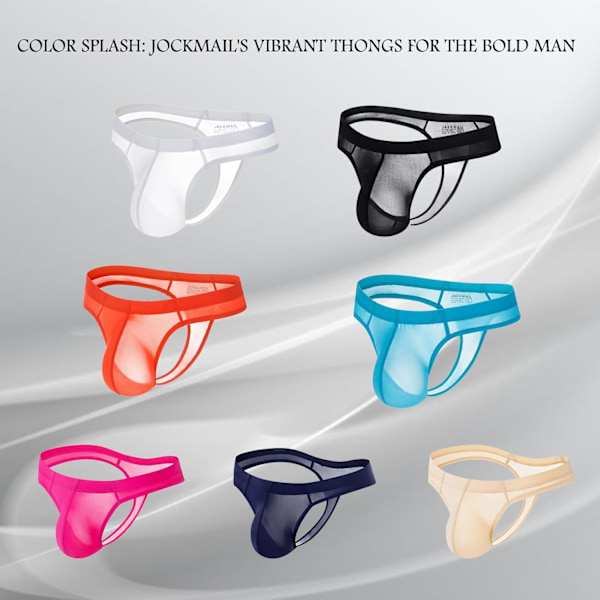 2025 Senaste Modellen Herr Tanga Underkläder JockStrap Herr Bikini Underkläder G-string Jockstraps för Män Ice Silk Underkläder Vit Medium