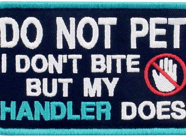 Servicehund Emblem Patch med burrebåndslukning