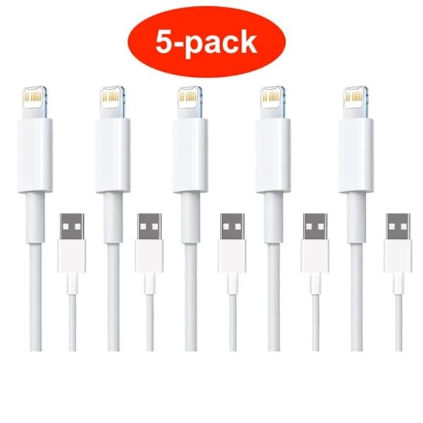 5-pack iPhone Lightning laddningskablar