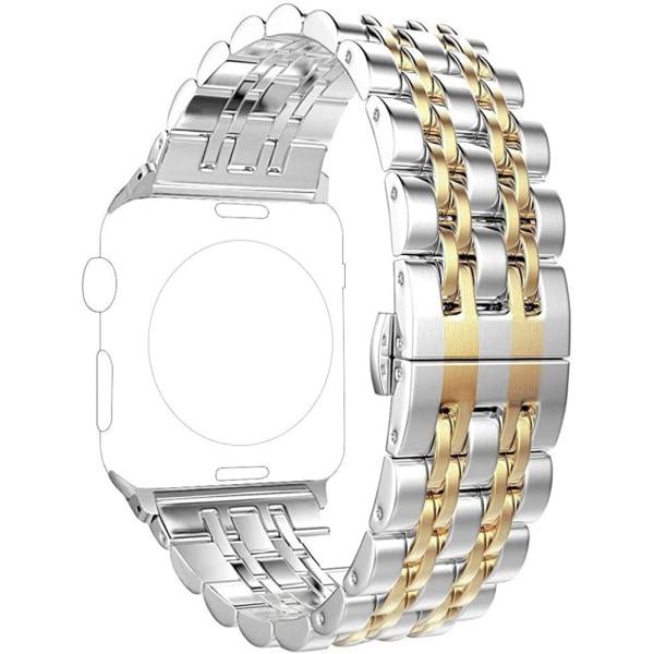 Ersättning för Apple Watch-armband 38mm 40mm 42mm 44mm 7 blades Gold 38mm/40mm/41mm