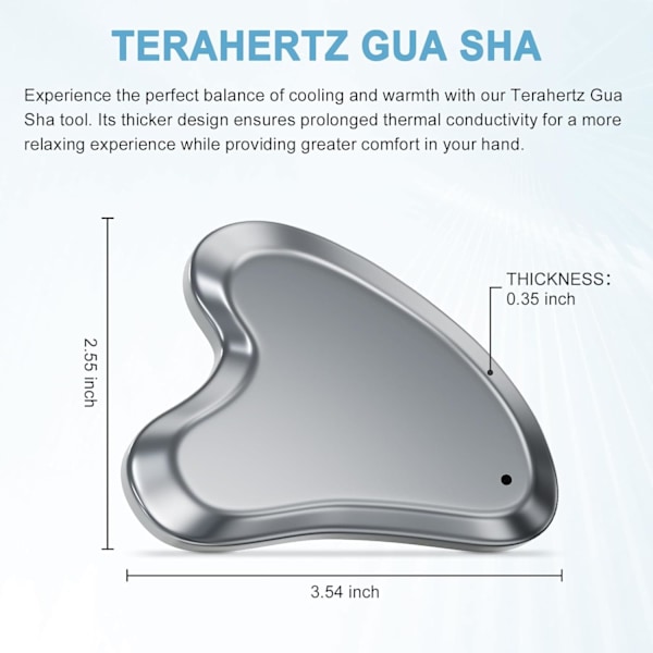 2025 Senaste Modell Terahertz Sten Gua Sha Skrapverktyg Gua Sha Ansiktsverktyg Guasha Verktyg för Ansikte Kropp Lymfdränage Massage