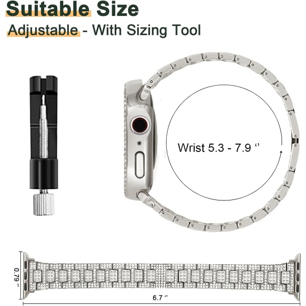Kompatibel med Apple Watch Band 38 mm med case S-Starlight 38 mm