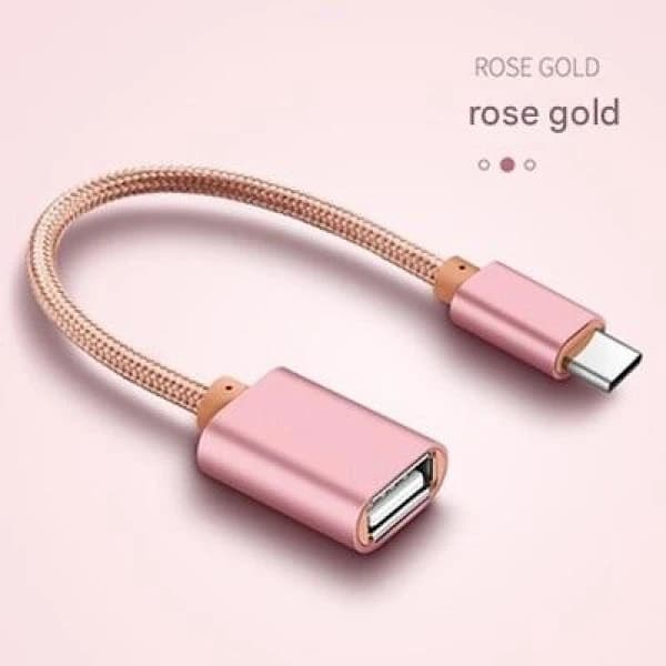 USB Type-C–USB 3.1 Gen 1 -naarasadapteri – ruusukulta