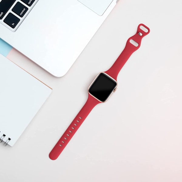 Armband Kompatibla med Apple Watch 38mm 40mm 41mm 42mm 44mm A,Red 42/44/45/49mm