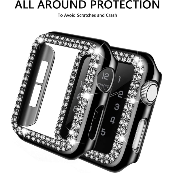 Kompatibel för Apple Watch Case 44mm Series 6/5/4 SE Bling Rhinestone