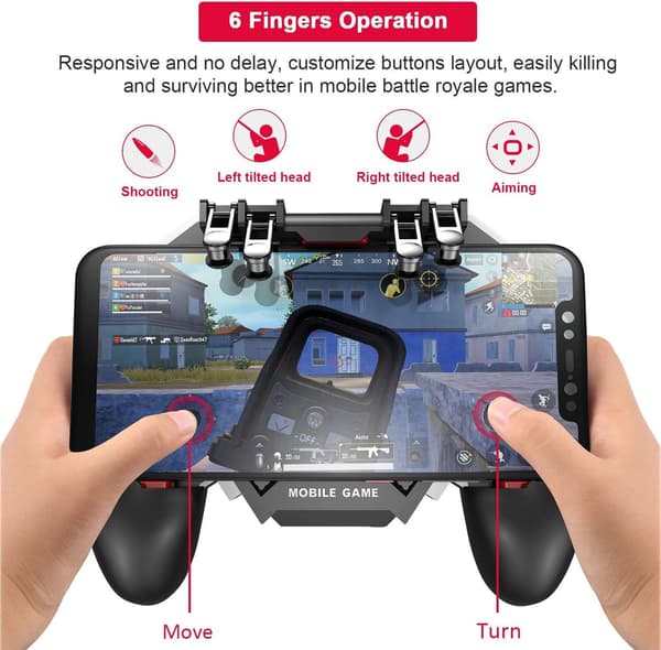 2025 Seneste Model Mobil Spilcontroller til iPhone & Android, Pubg Mobil Controller med Køleventilator, Telefon Triggere til Gaming, Gaming