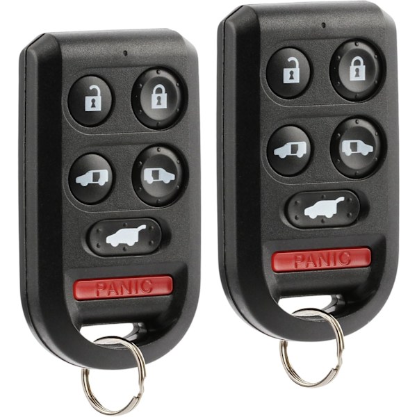 Nyckelfob Fjärrkontroll för Nyckellös Entré Passar Honda Odyssey 2005 2006 2007 2008 2009 2010 (OUCG8D-399H-A 6-knapp), Set med 2 h-399-knapp x 2 h-399-