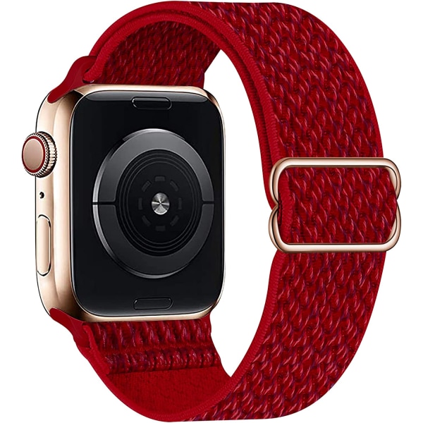 Stretchig Solo Loop-rem kompatibel med Apple Watch-armband Red 38 38/40/41mm