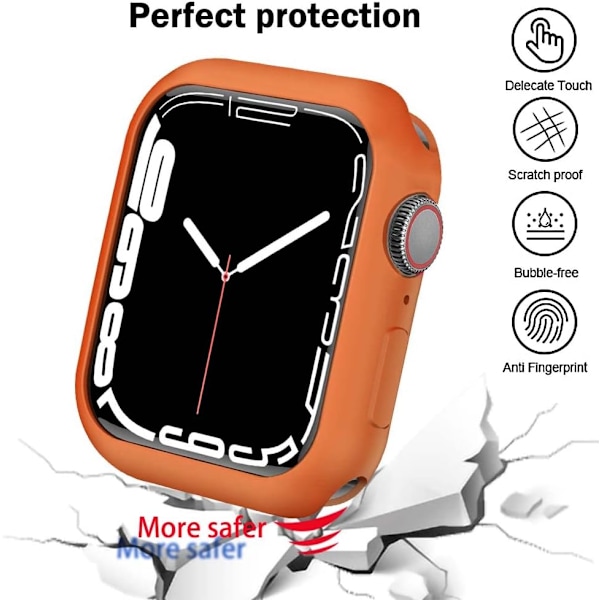 För Apple Watch Skal 41mm Serie 7/8 Mjukt 6- orange 41mm