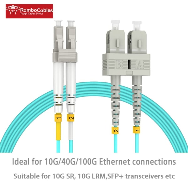 1M (3Ft) SC LC OM3 Fiber Patchkablar Mmf Multimode