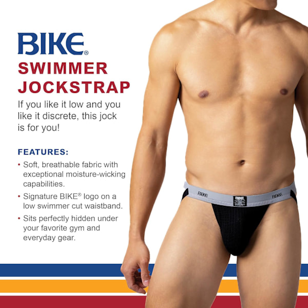 2025 Senaste Modell Atletisk Simmare Jockstrap | Lättviktig Fukttransporterande Påse för Svetthantering | Smal 1-tums Elastisk Midjeband Svart