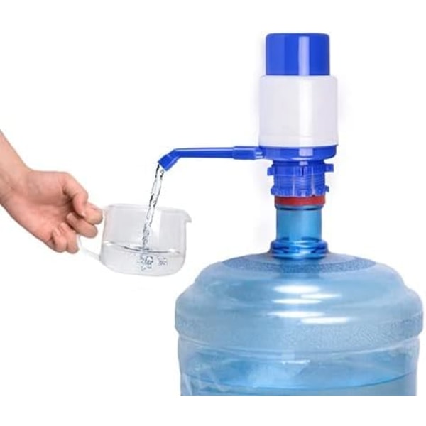 Vattenflaskor Pump blå manuell hand tryck dricksvatten fontän