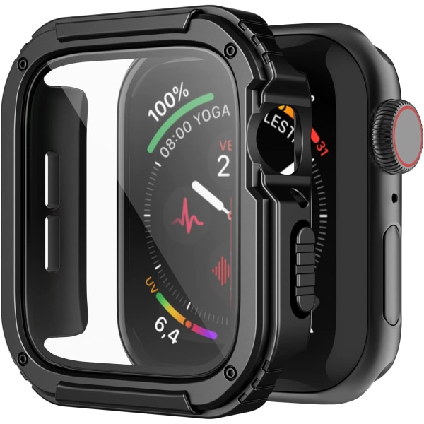 Robust Apple Watch Case 45Mm Series 7 & Series 8 med skärm Black 45mm