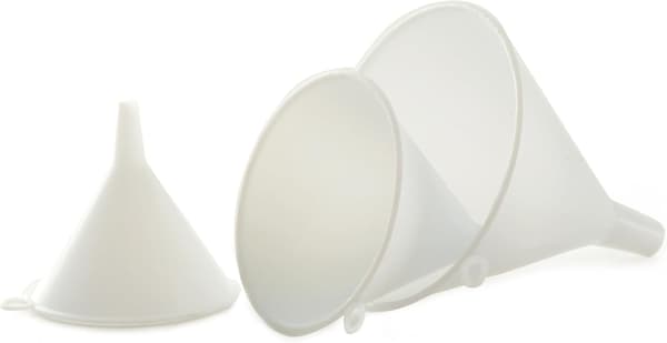 Plasttragt, sæt med 3, sæt med tre, hvid