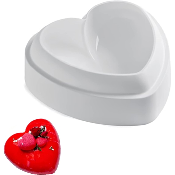 Smidig form, form, kärleksformad silikon Heart Mold-D