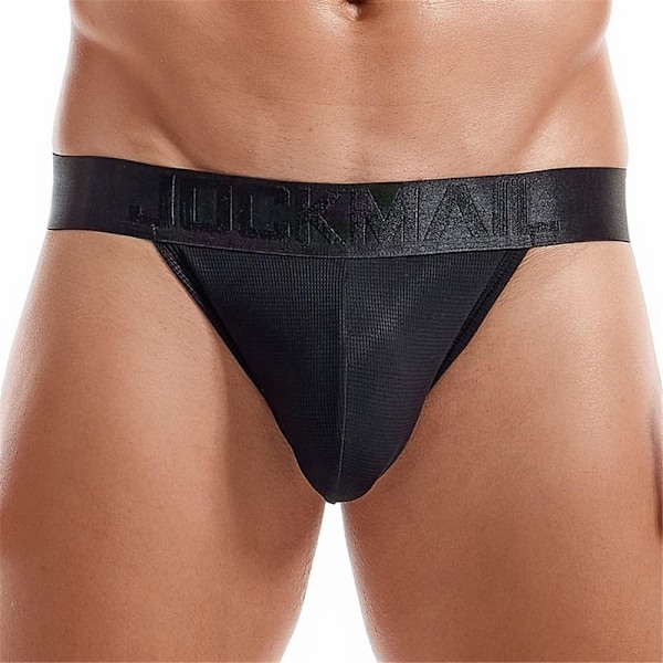2025 Senaste Modell Herr Jockstrap Underkläder Atletiskt Stöd Prestanda Jockstrap Elastisk 2-pack Svart XX-Large