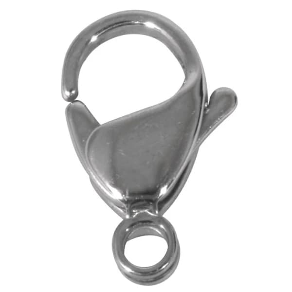 Karabinhage - RAYHER - 12mm - Rustfrit stål - Platin - 1 stk.